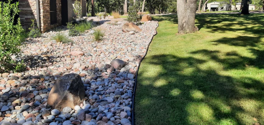 river rock mulch replacement in gainesville tx