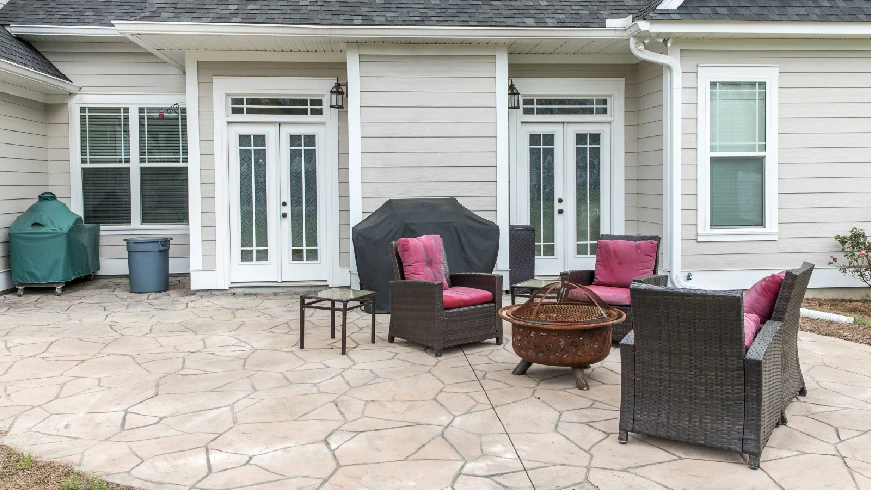 flagstone vs stamped concrete patio north texas gainesville tx